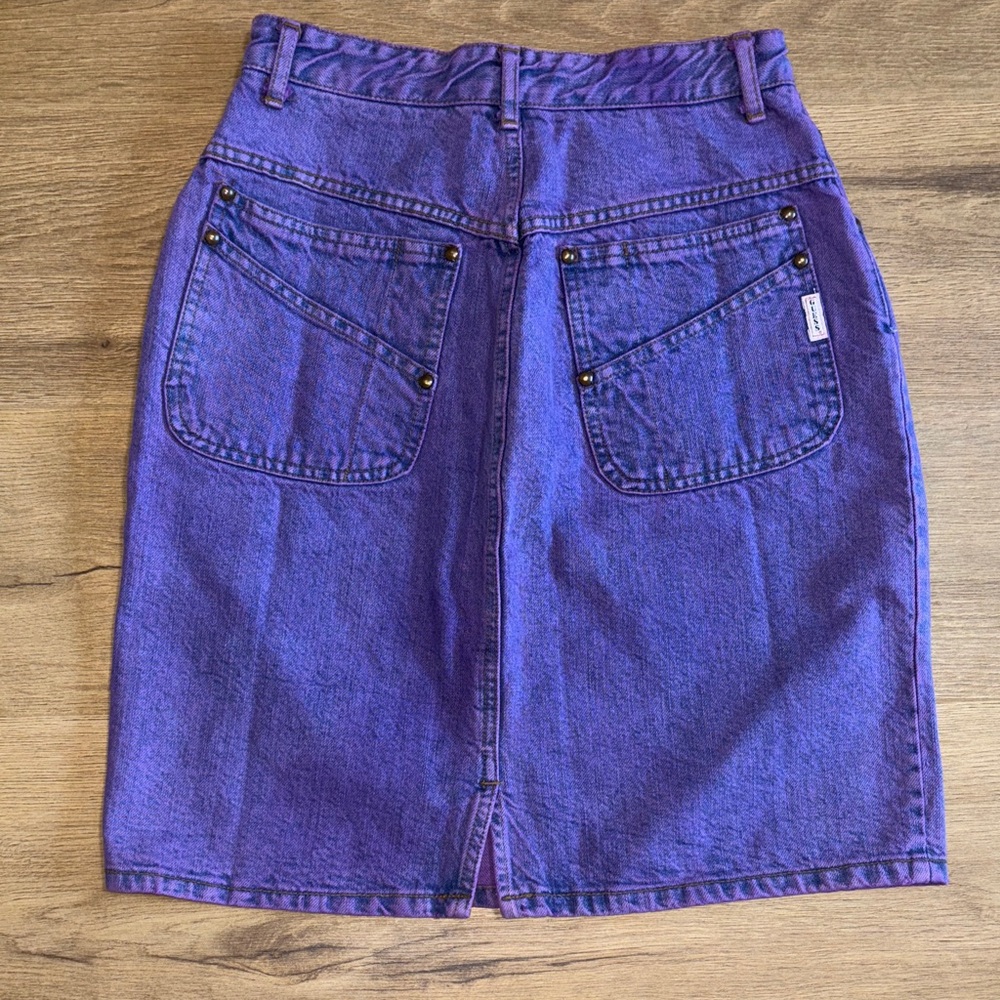 Vintage GUESS Purple Denim Pencil Skirt
